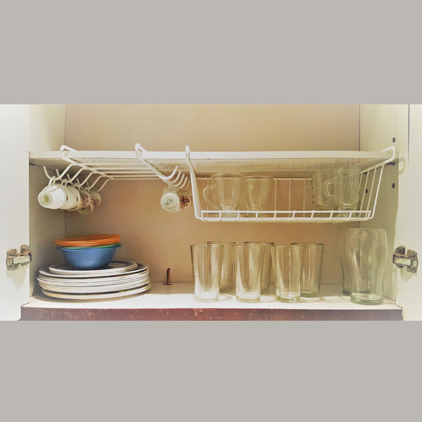 Estante auxiliar y porta tazas de café